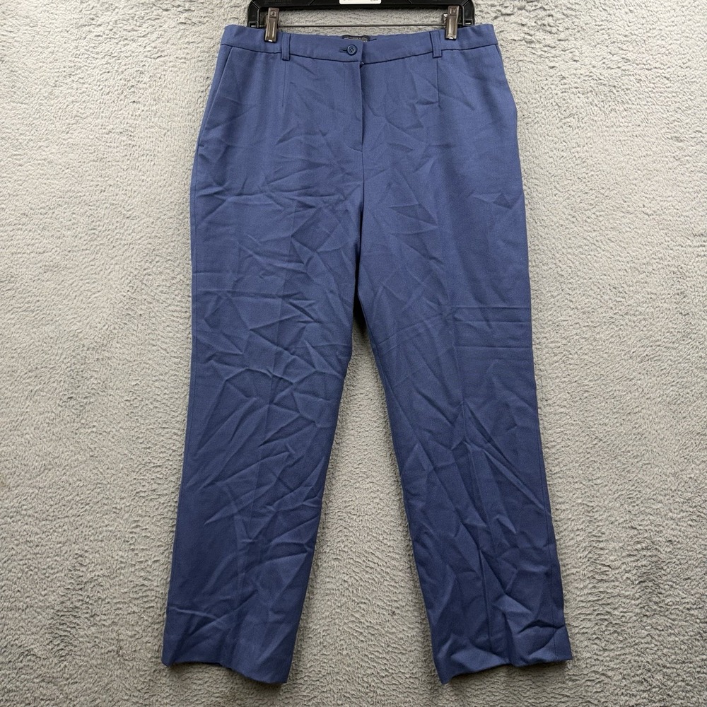 Pendleton Womens Size 12 Blue Virgin Wool Trousers Pleated Classic Vintage